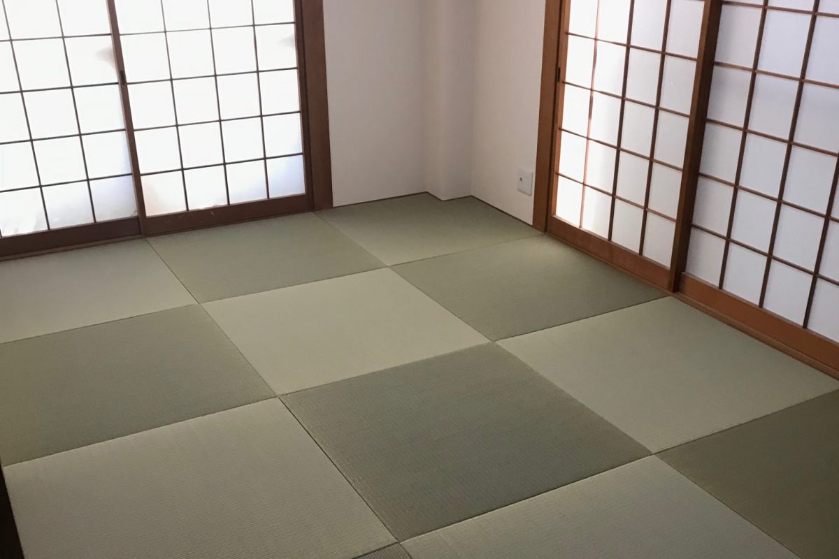 い草を使用した縁なしの目積畳